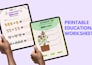 design printable educational worksheets for kids in canva